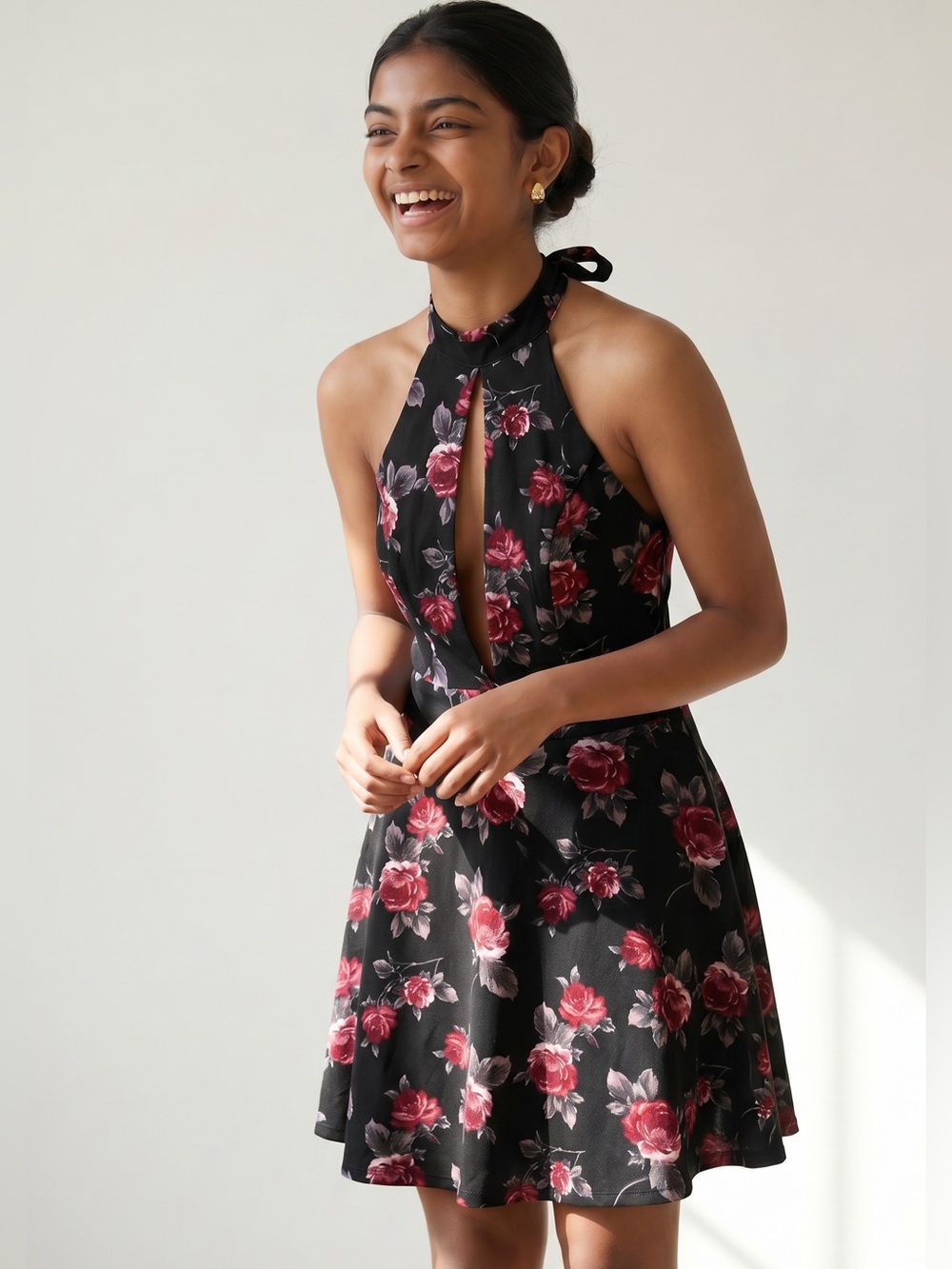 Charlotte Russe floral sleeveless dress. Size small GUC